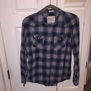 American Eagle Plaid Button Down